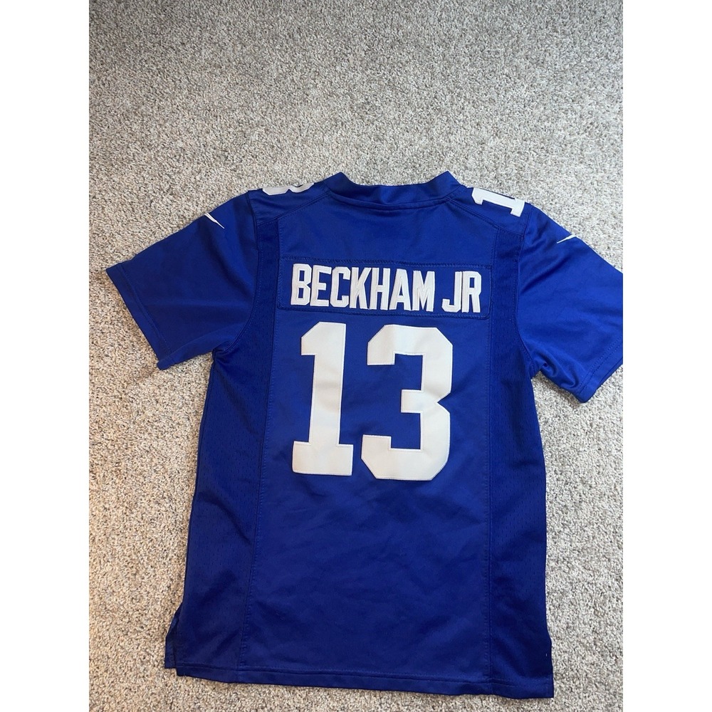New York Giants Odell Beckham Jr #13 Nike On Field Jersey Blue Youth Small